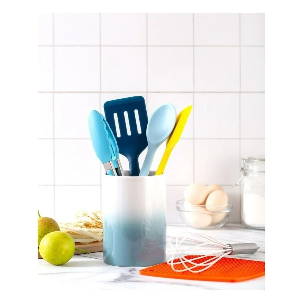 7-pc Culinary and Utensil Set & Storage Crock